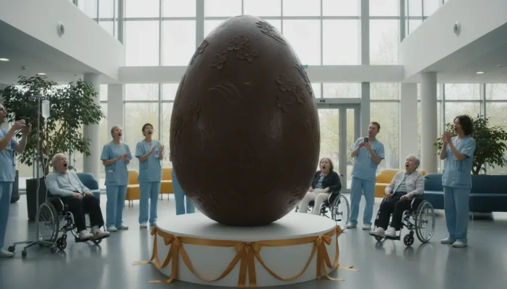 Œuf en chocolat géant à l&rsquo;hôpital : les patients stupéfaits