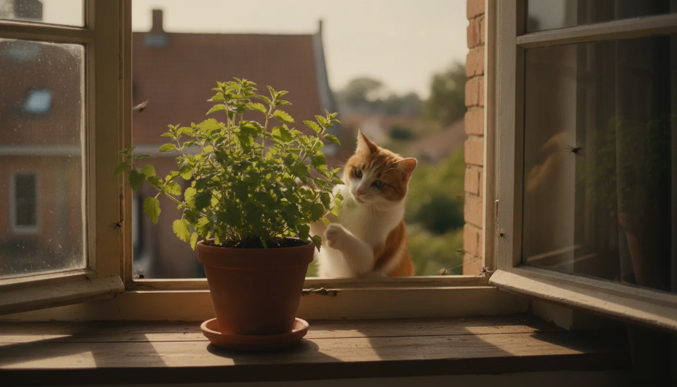 L&rsquo;astuce de grand-mère : cette plante pour chats chasse les araignées de vos fenêtres