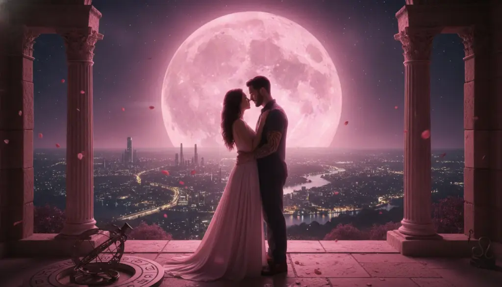 En 2026, la Pleine Lune Rose d&rsquo;avril va bouleverser les amours des Lions