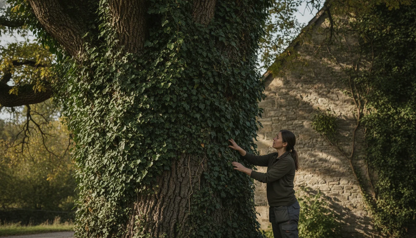 Éliminer le lierre ? Pourquoi vous risquez d&rsquo;abîmer vos arbres et façades
