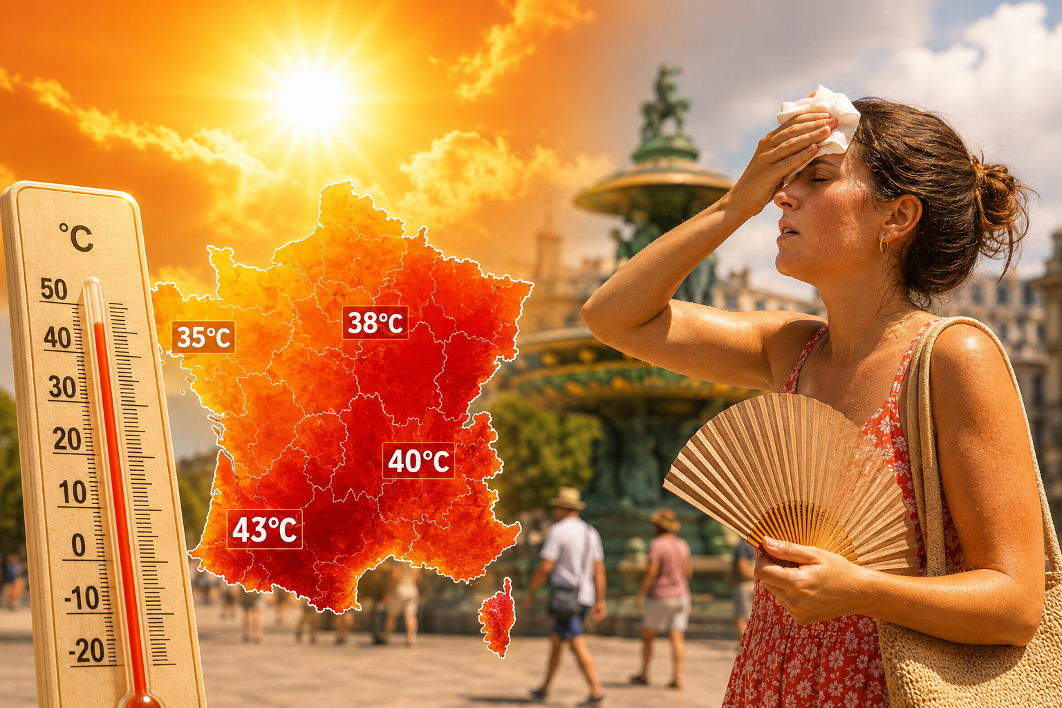 Canicule août 2026 : jusqu&rsquo;à 43 °C attendus, voici ce qui vous attend jour après jour