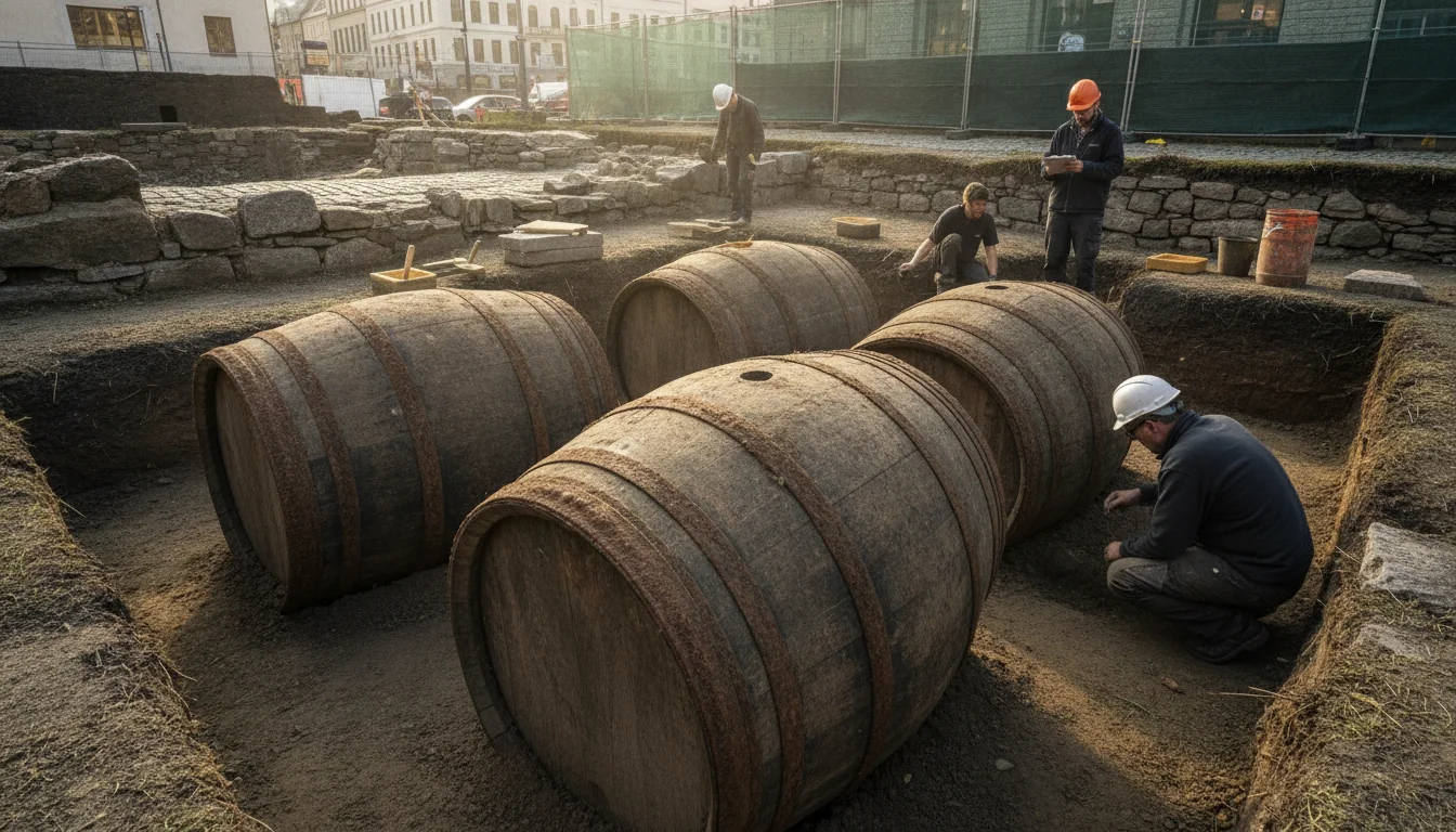 Des tonneaux de 400 ans sous une ville norvégienne éclairent l’urbanisme d’antan
