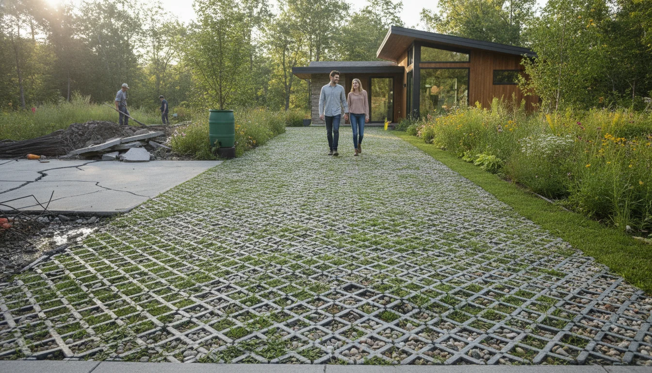 Cette allée perméable abordable préserve le jardin et le budget