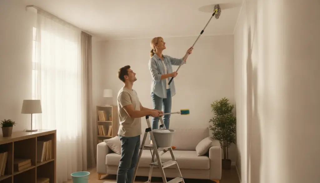 Ce simple duo nettoyant rend vos murs et plafonds propres et frais en une demi-heure