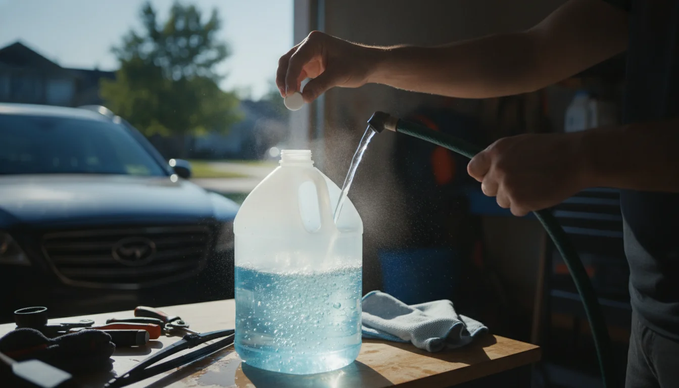 Je n’achète plus de liquide lave-glace : cette astuce donne 5 litres à moins d’un euro