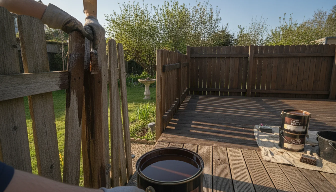 Lasure foncée pour bois d&rsquo;Action sous 5 euros : ainsi votre jardin sera comme neuf