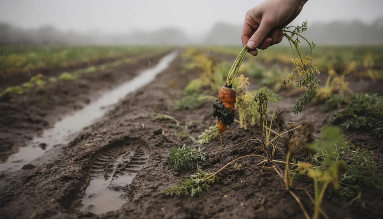 L&rsquo;impact d&rsquo;une pluie prolongée sur vos carottes